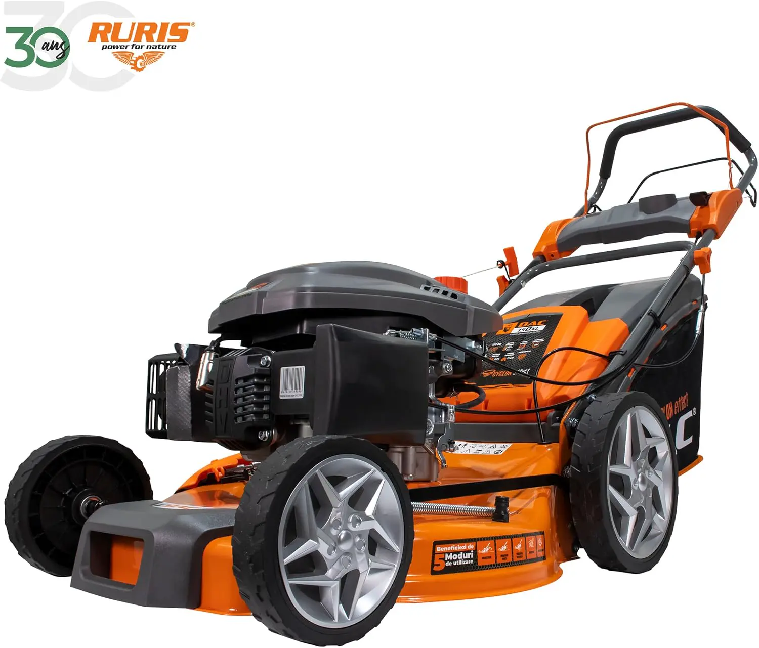 Tondeuse autoportée en acier orange 2000 m² vue 4