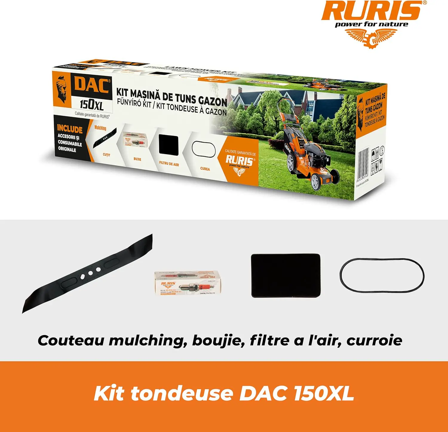 Tondeuse autoportée en acier orange 2000 m² vue 8