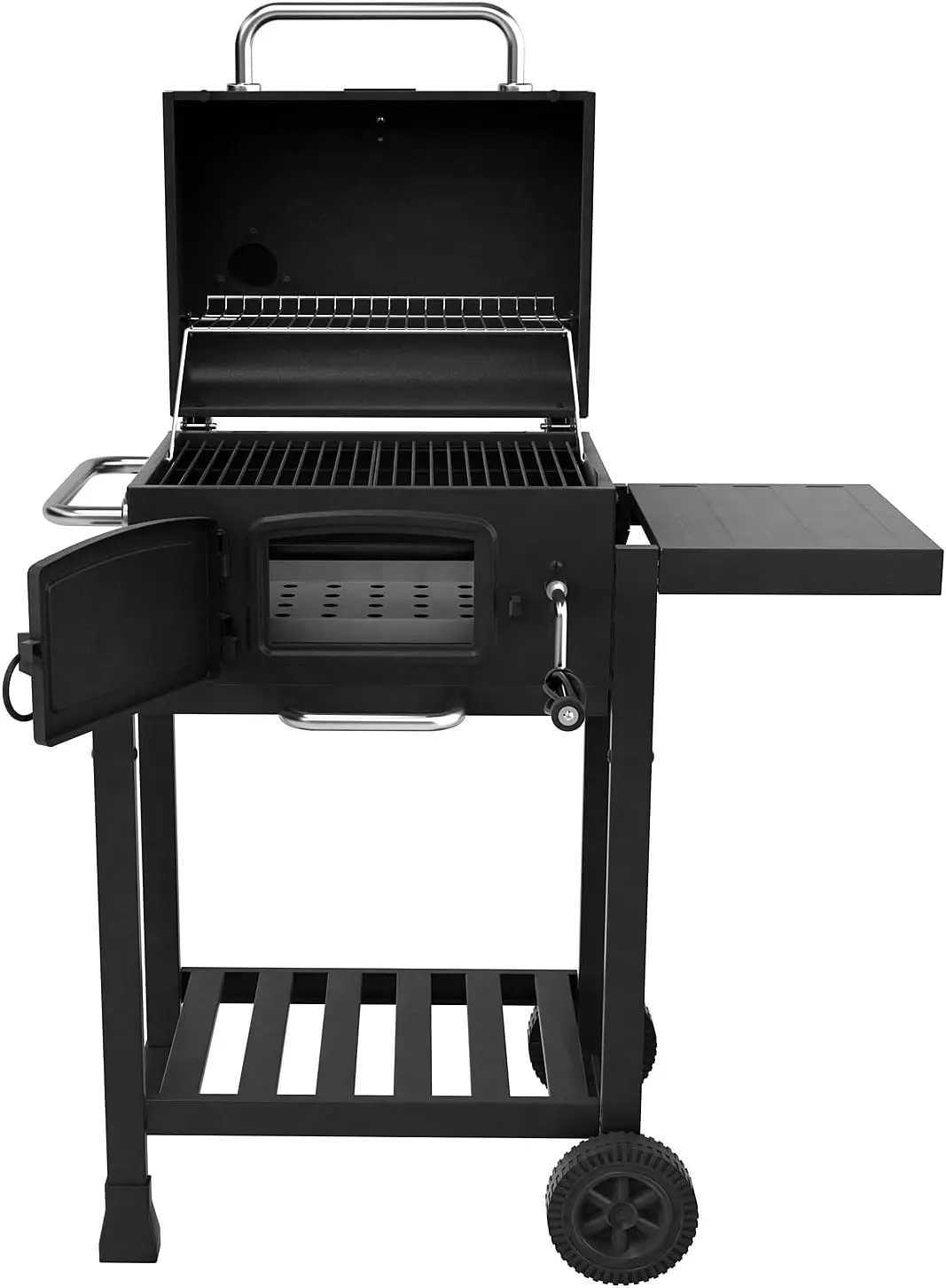 Barbecue à charbon en acier gris 66 x 113,5 cm vue 6