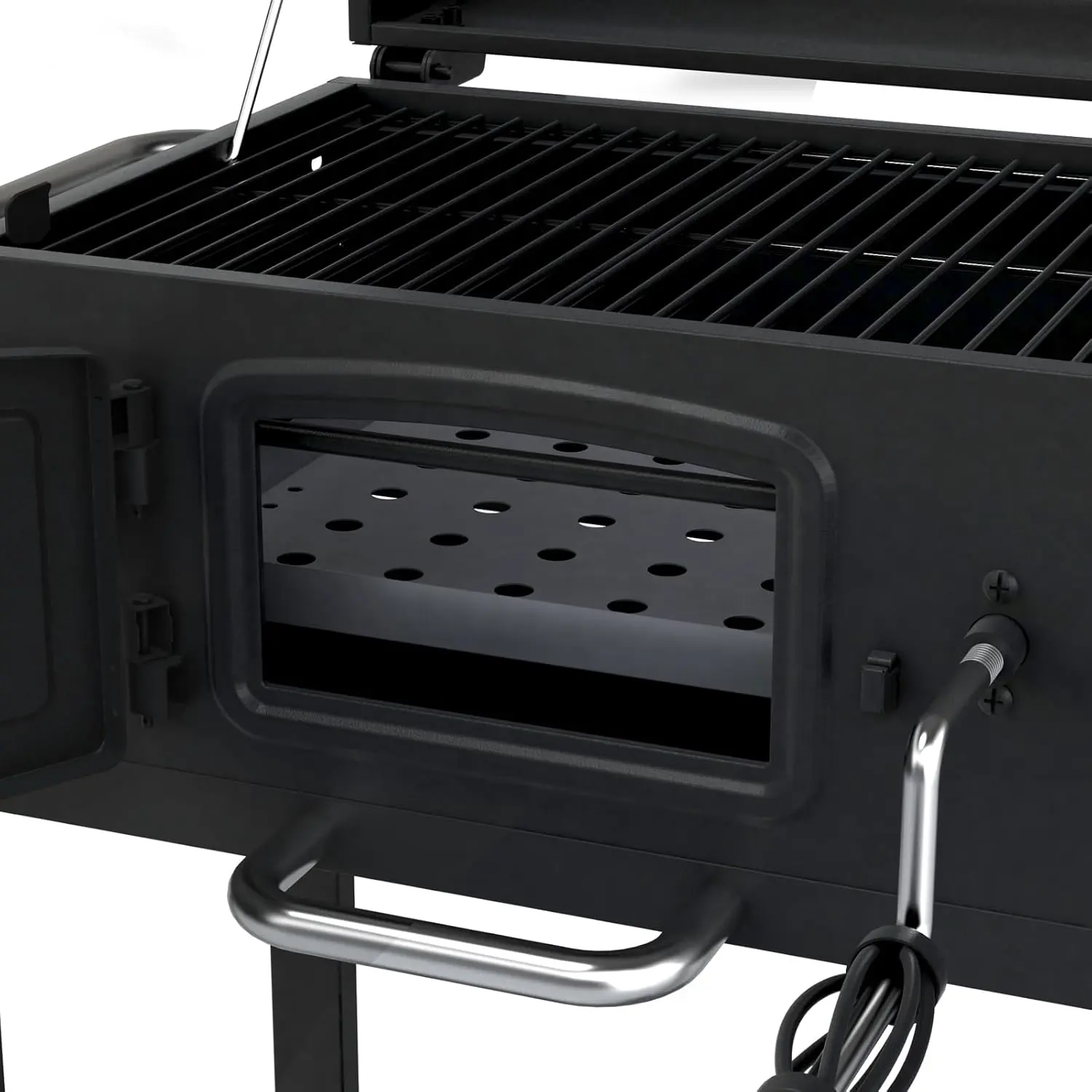 Barbecue à charbon en acier gris 66 x 113,5 cm vue 8