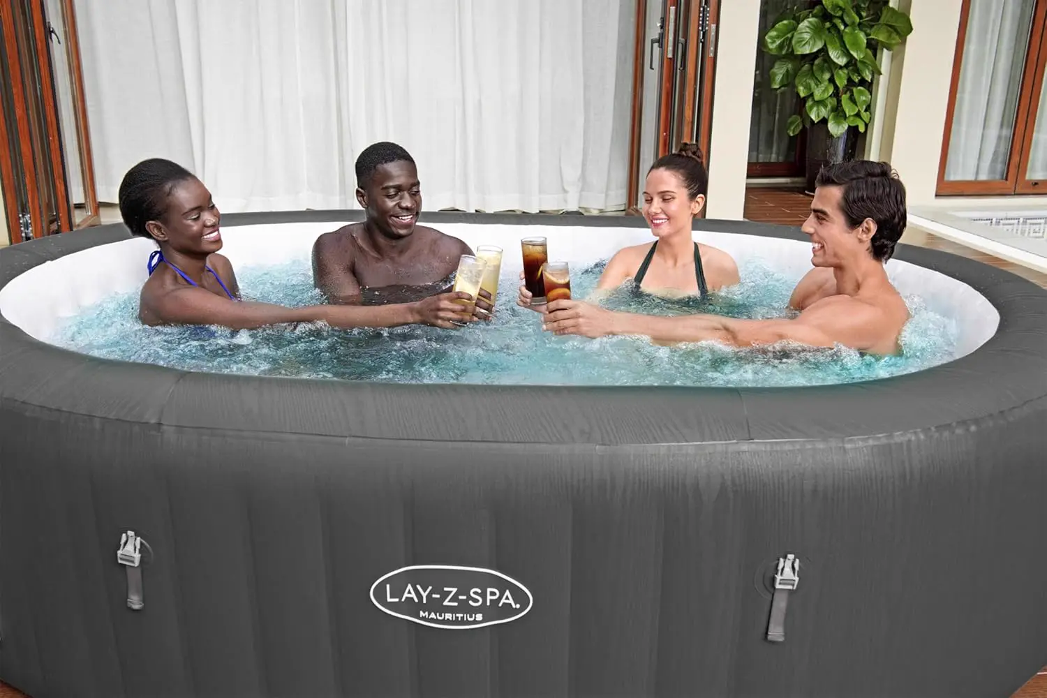 Spa gonflable 2 personnes 7 places gris 107X 71 vue 7