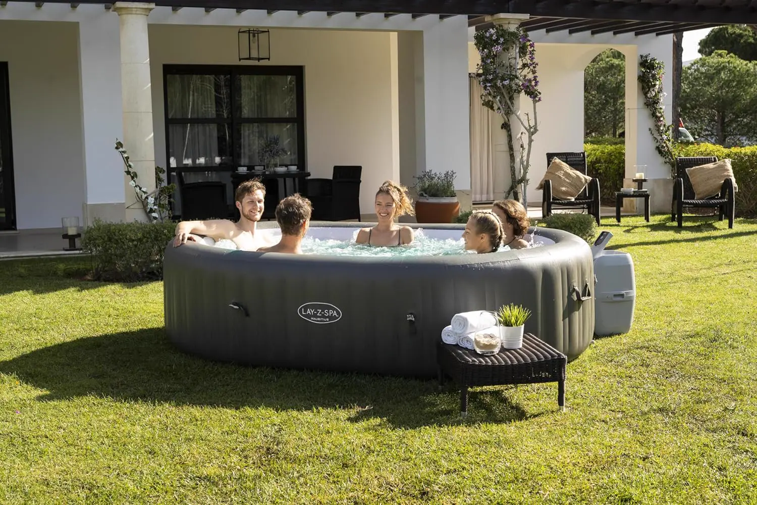 Spa gonflable 2 personnes 7 places gris 107X 71 vue 9