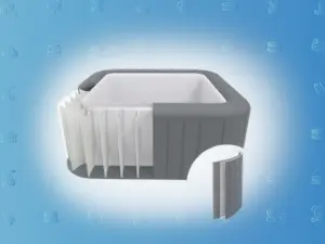 Spa gonflable 2 personnes 7 places gris 107X 71 — contenu détaillé 5
