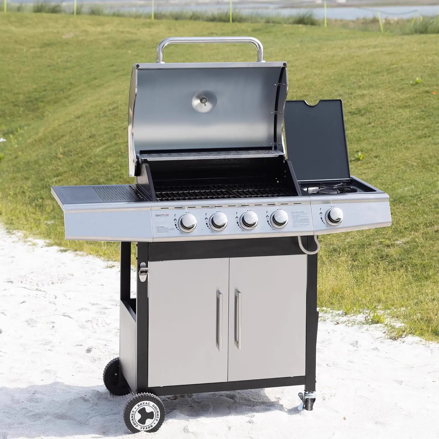 Barbecue à gaz en acier 60 x 42 cm vue 2