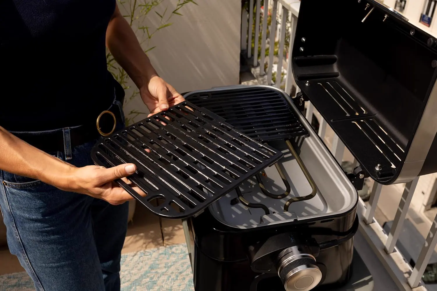 Barbecue électrique en aluminium noir vue 14