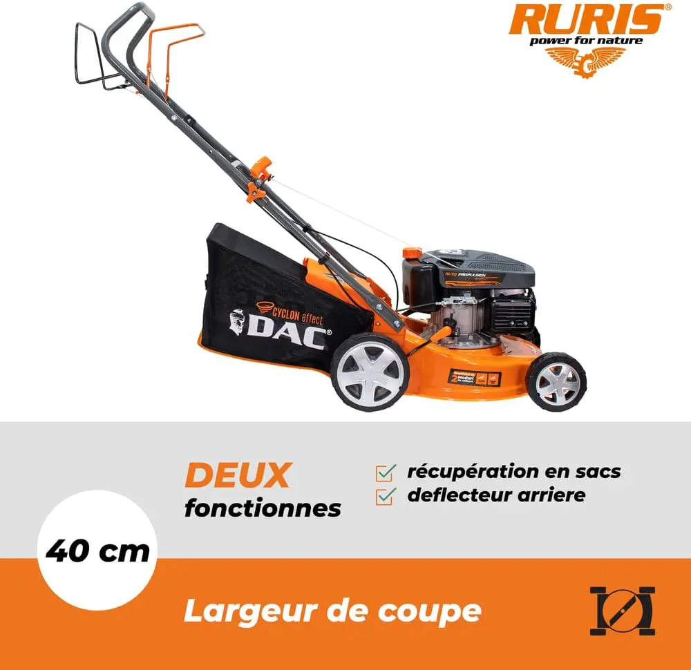 Tondeuse autoportée en acier orange 1300 m² vue 3