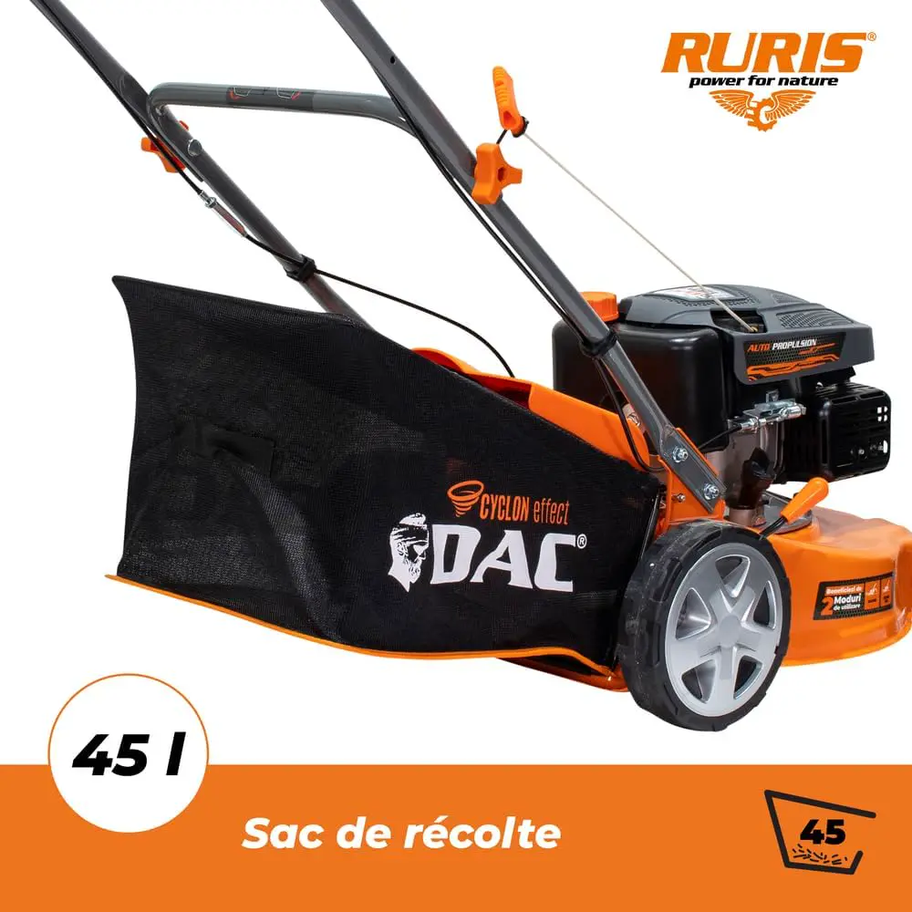 Tondeuse autoportée en acier orange 1300 m² vue 4