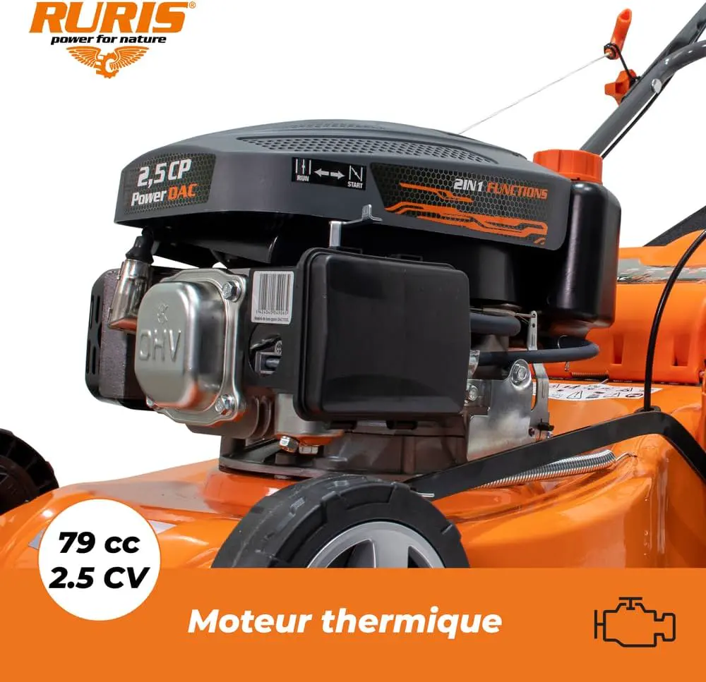 Tondeuse autoportée en acier orange 1300 m² vue 5