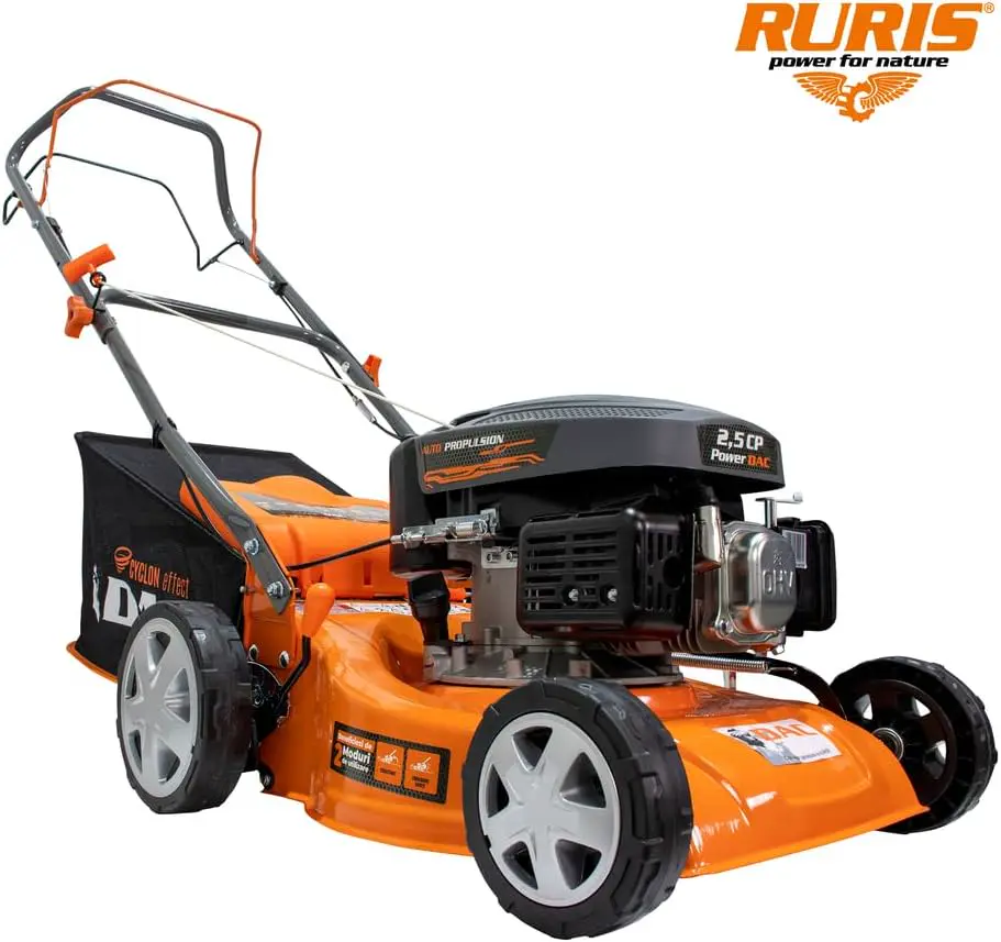 Tondeuse autoportée en acier orange 1300 m² vue 6