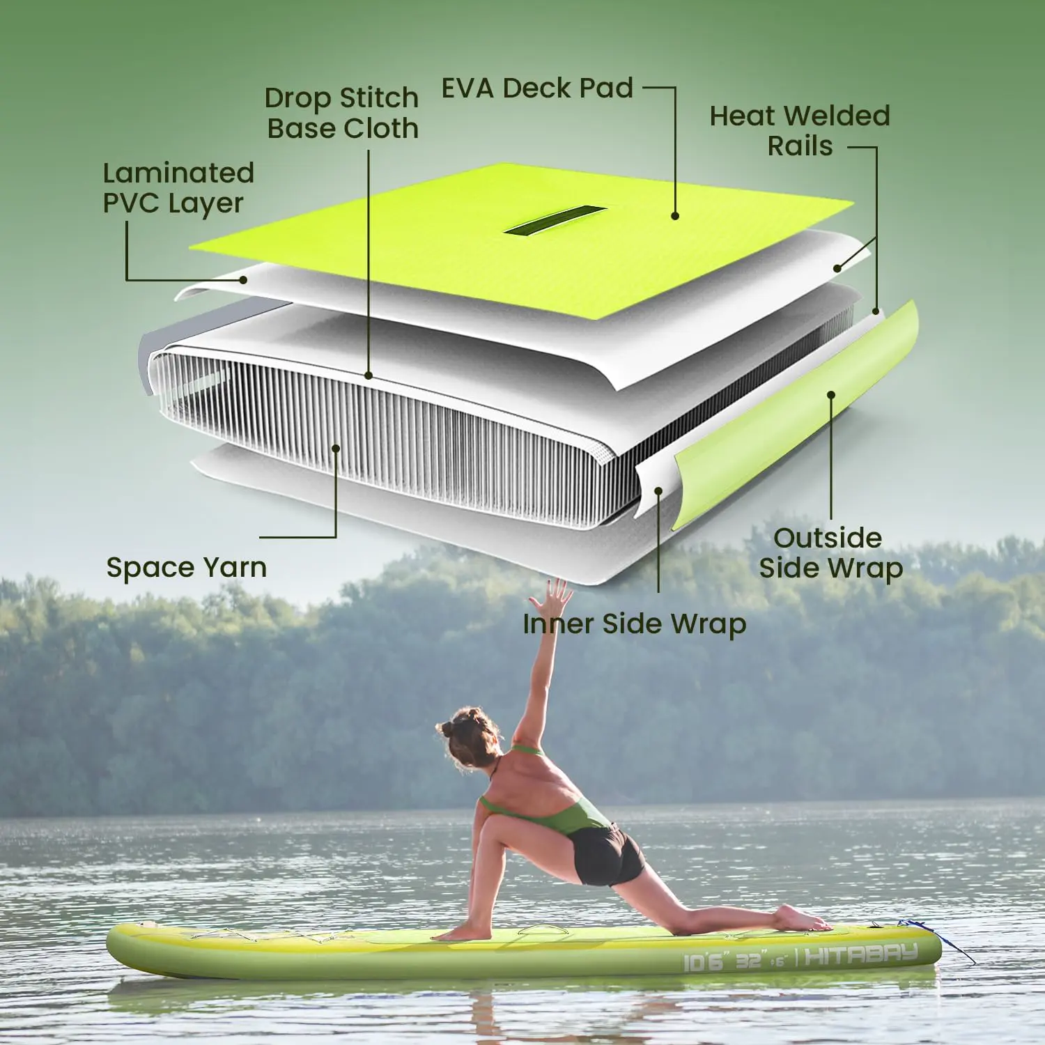 Paddle gonflable Kit de Planche de Stand up Paddle Gonflable a… vue 6