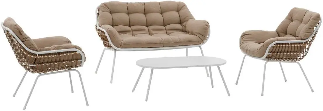 Hesp ride - Salon de Jardin Paopao Blanc et Beige