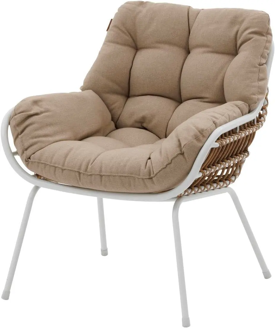 Salon de jardin 4 places en acier gris 0,77 x 1,48 m vue 5