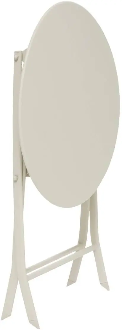 Table de jardin en acier beige 60 x 60 vue 4