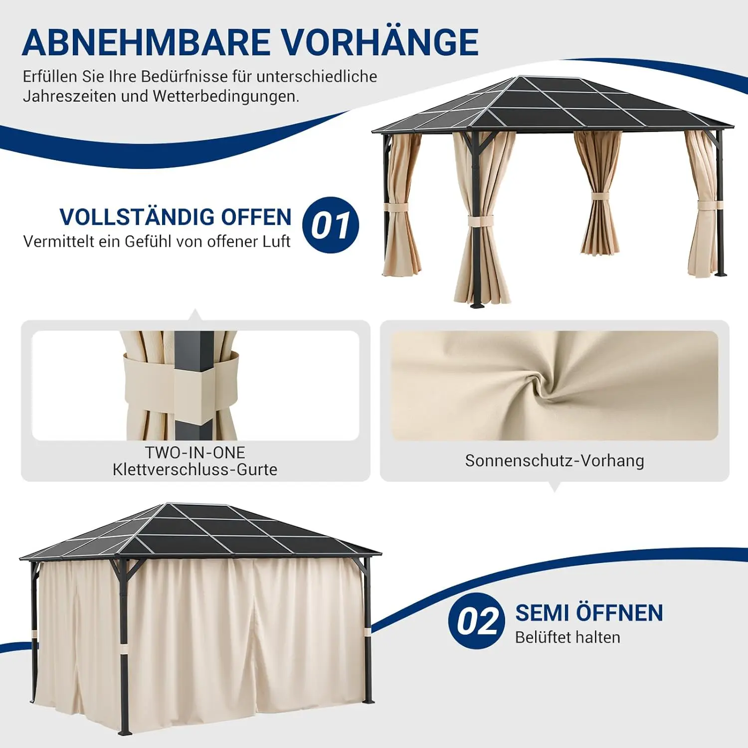 Pergola en métal 12m² vue 6