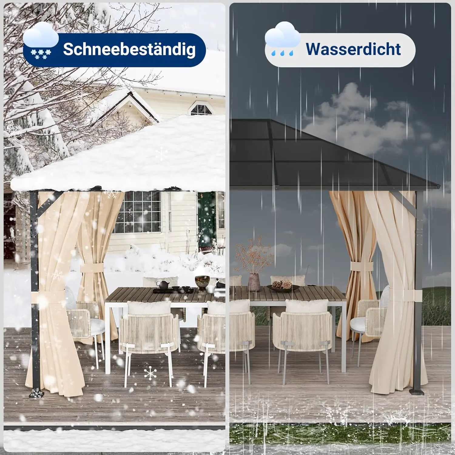 Pergola en métal 12m² vue 7