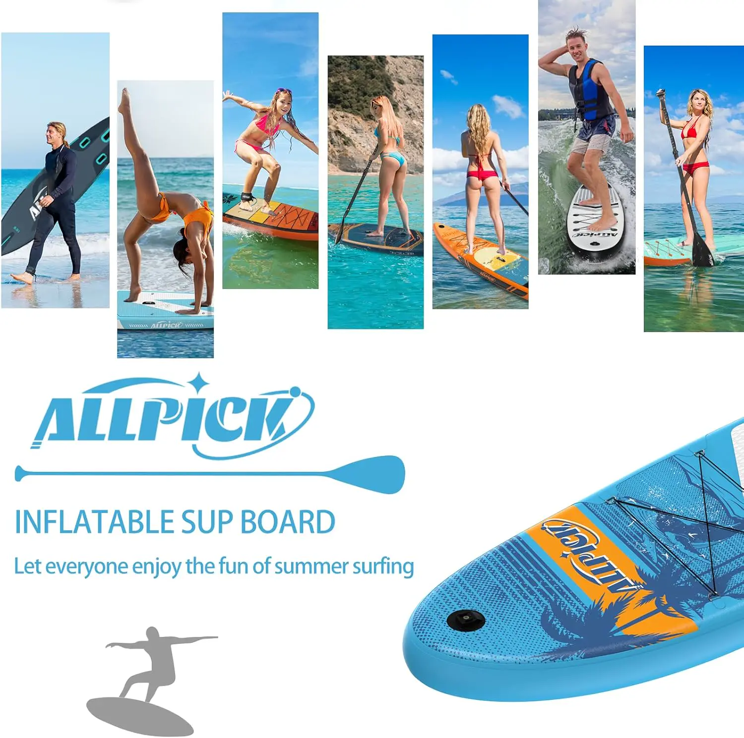 Paddle gonflable bleu vue 7