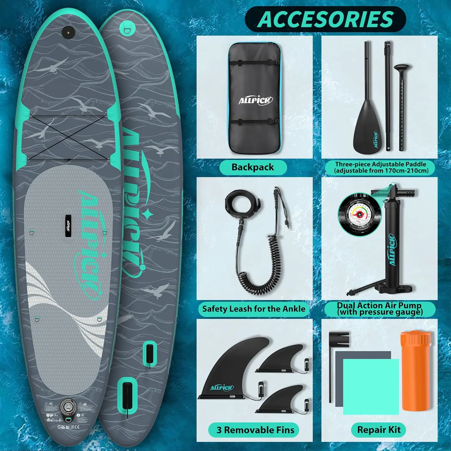 Paddle gonflable rose vue 6