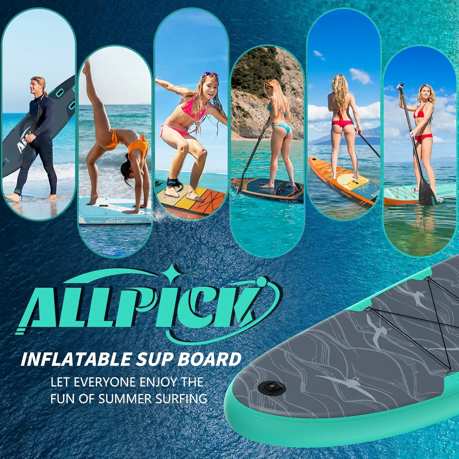 Paddle gonflable rose vue 7