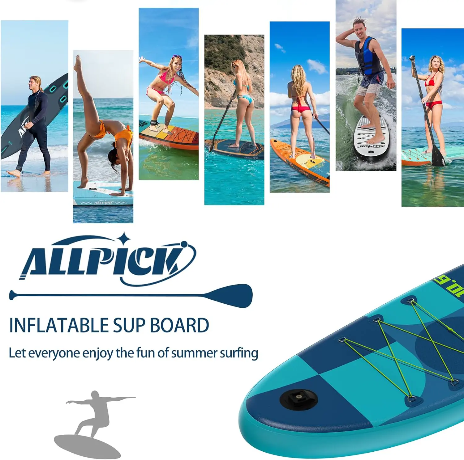 Paddle gonflable bleu vue 7