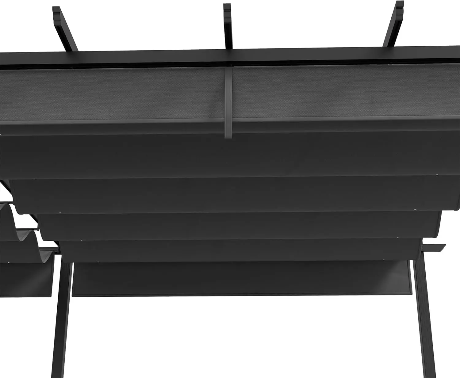 Pergola en aluminium gris 3,6 x 6 m rétractable vue 9