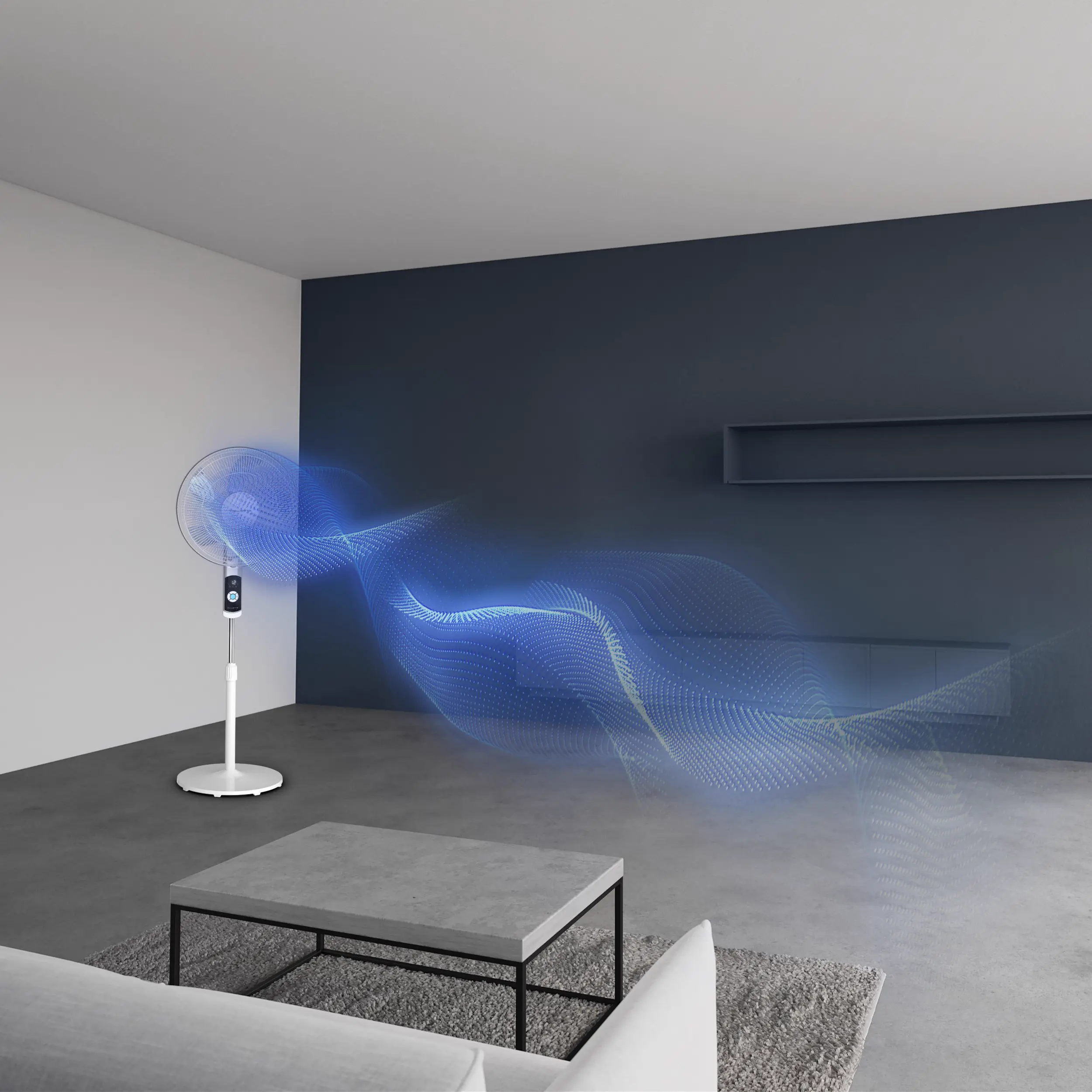 Ventilateur en métal blanc — contenu détaillé 2