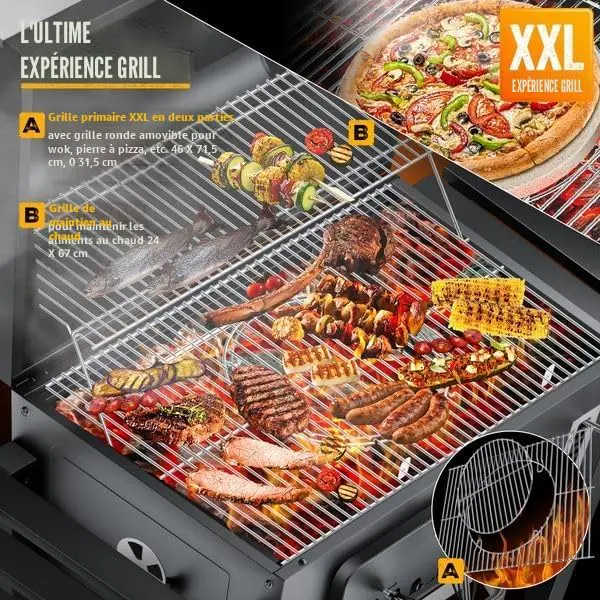 Barbecue weber en acier 76,5 x 150 vue 6