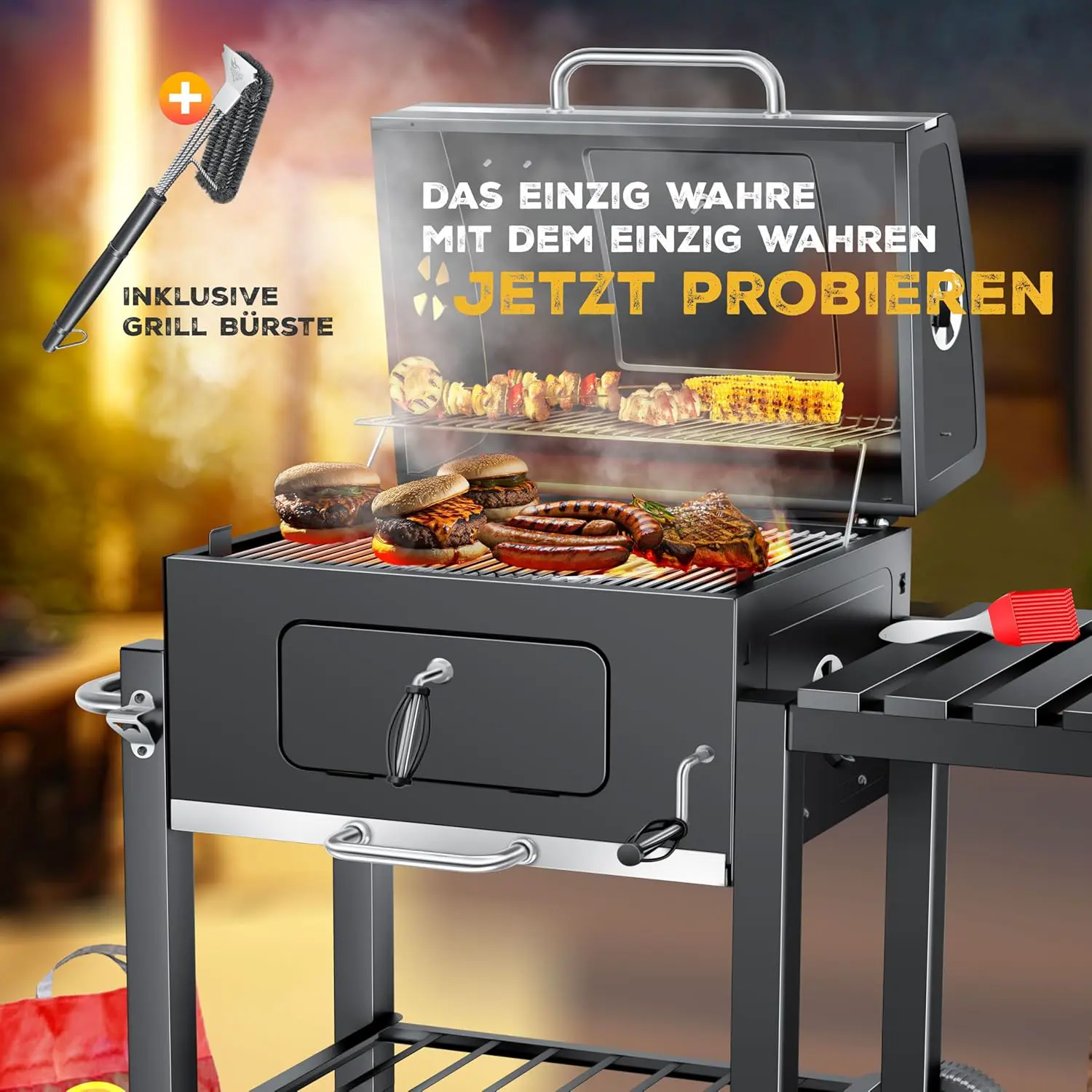 Barbecue weber en acier 45 x 115 vue 2