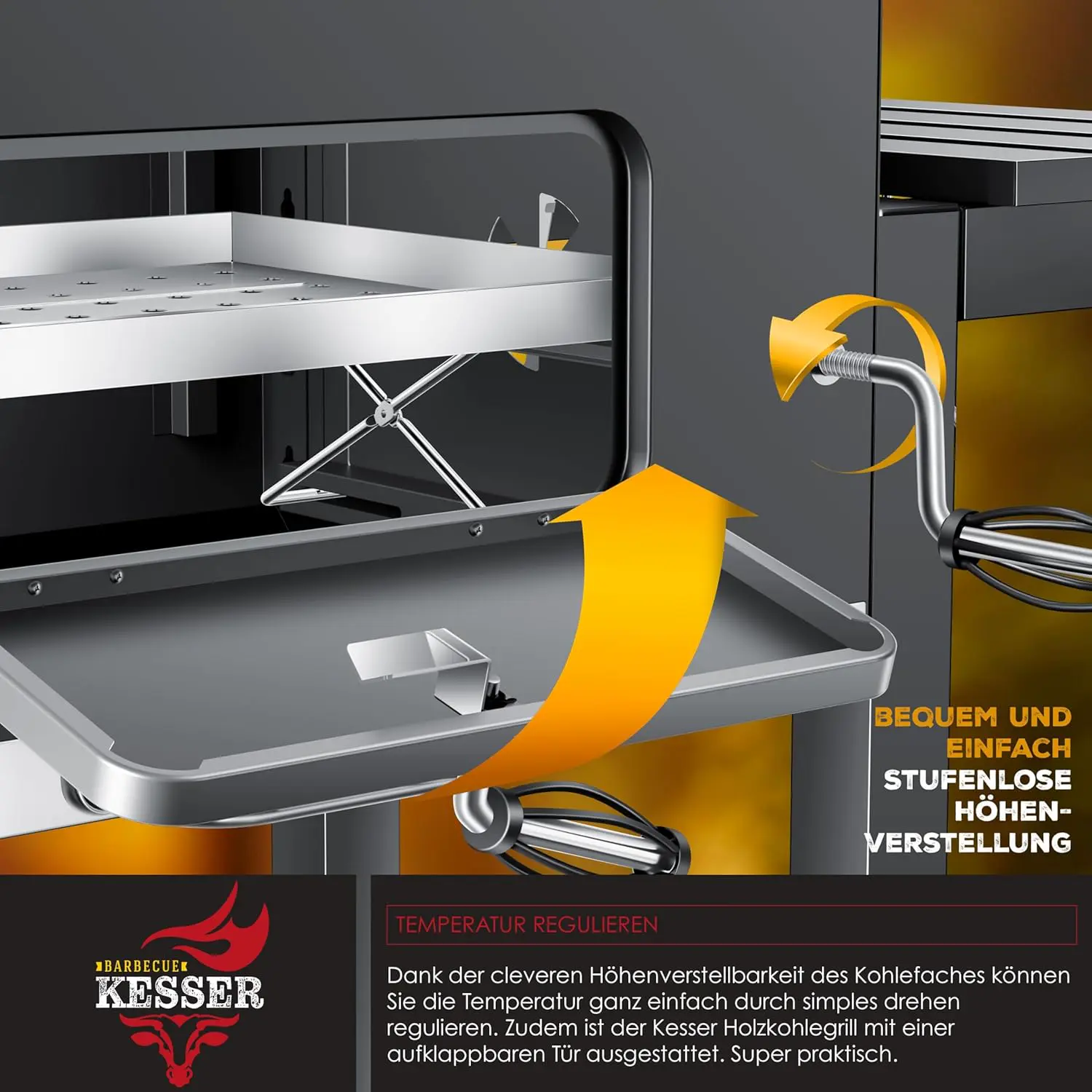 Barbecue weber en acier 45 x 115 vue 5