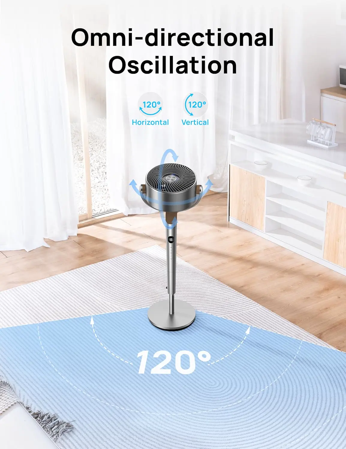 Ventilateur DREO 20 dB Smart Ventilateur Silencieux sur Pied vue 4