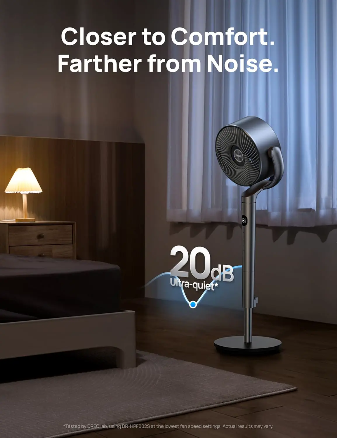 Ventilateur DREO 20 dB Smart Ventilateur Silencieux sur Pied vue 8