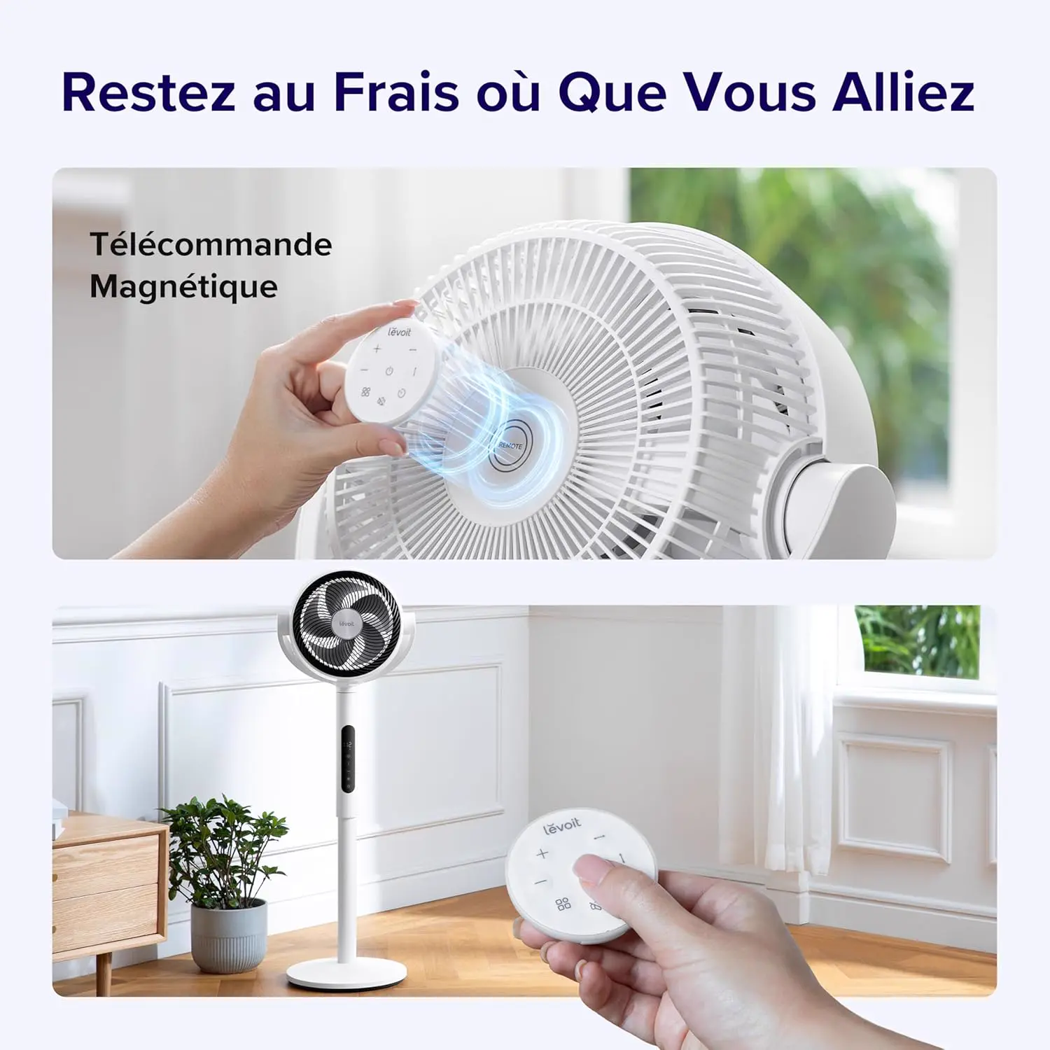 LEVOIT Ventilateur sur Pied 20 dB Silencieux