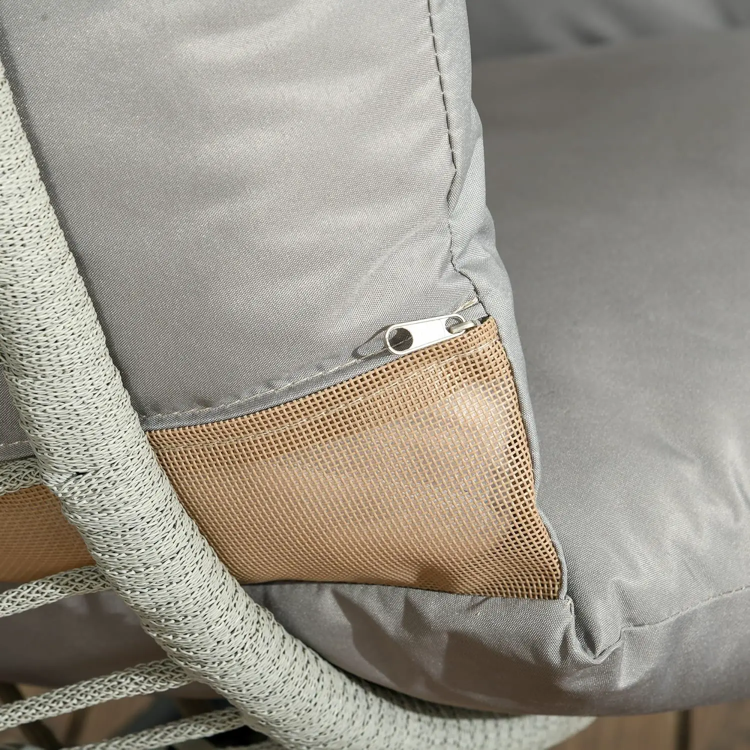 Fauteuils suspendus en acier gris 67 x 19 cm vue 8
