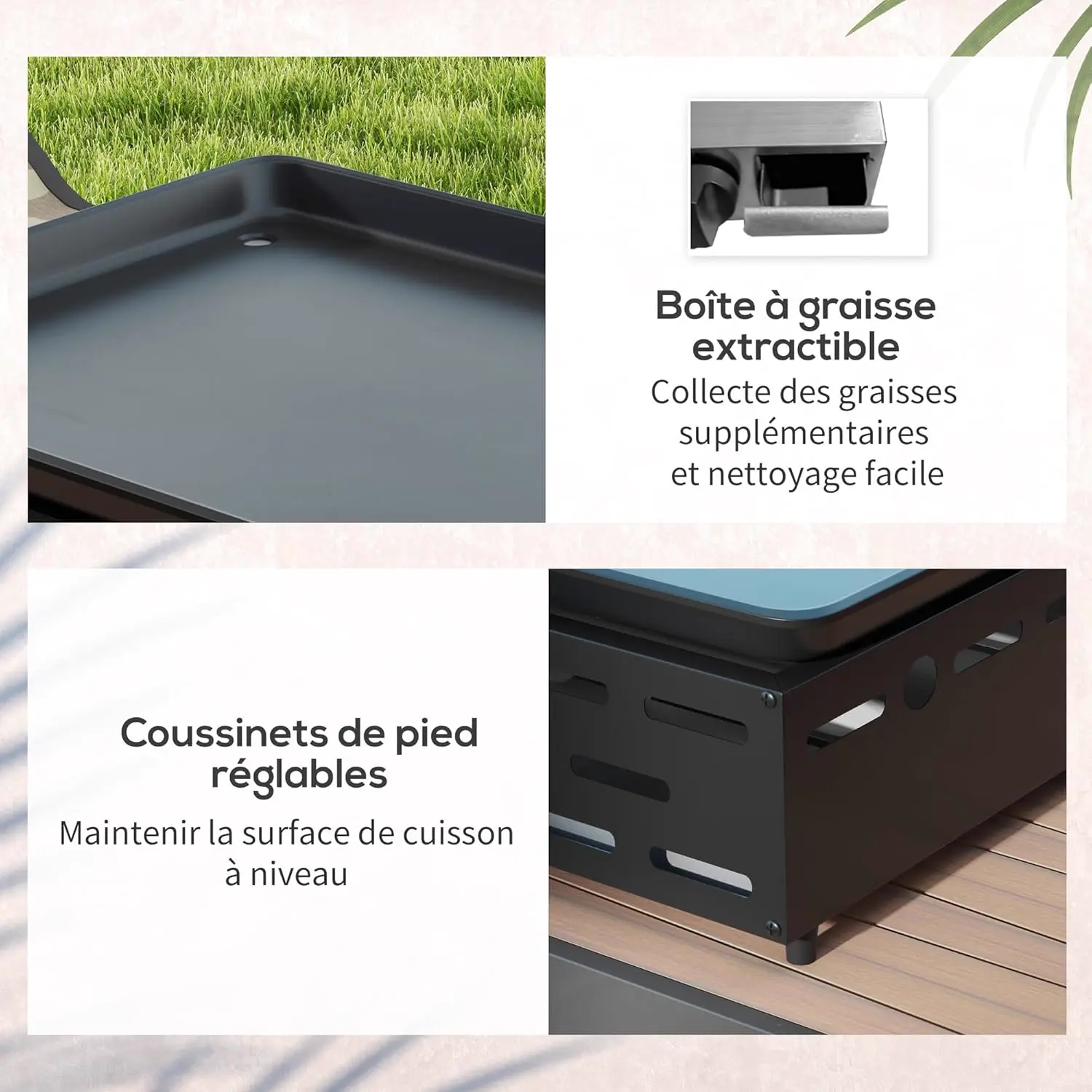 Plancha en acier 73 x 34 cm vue 6