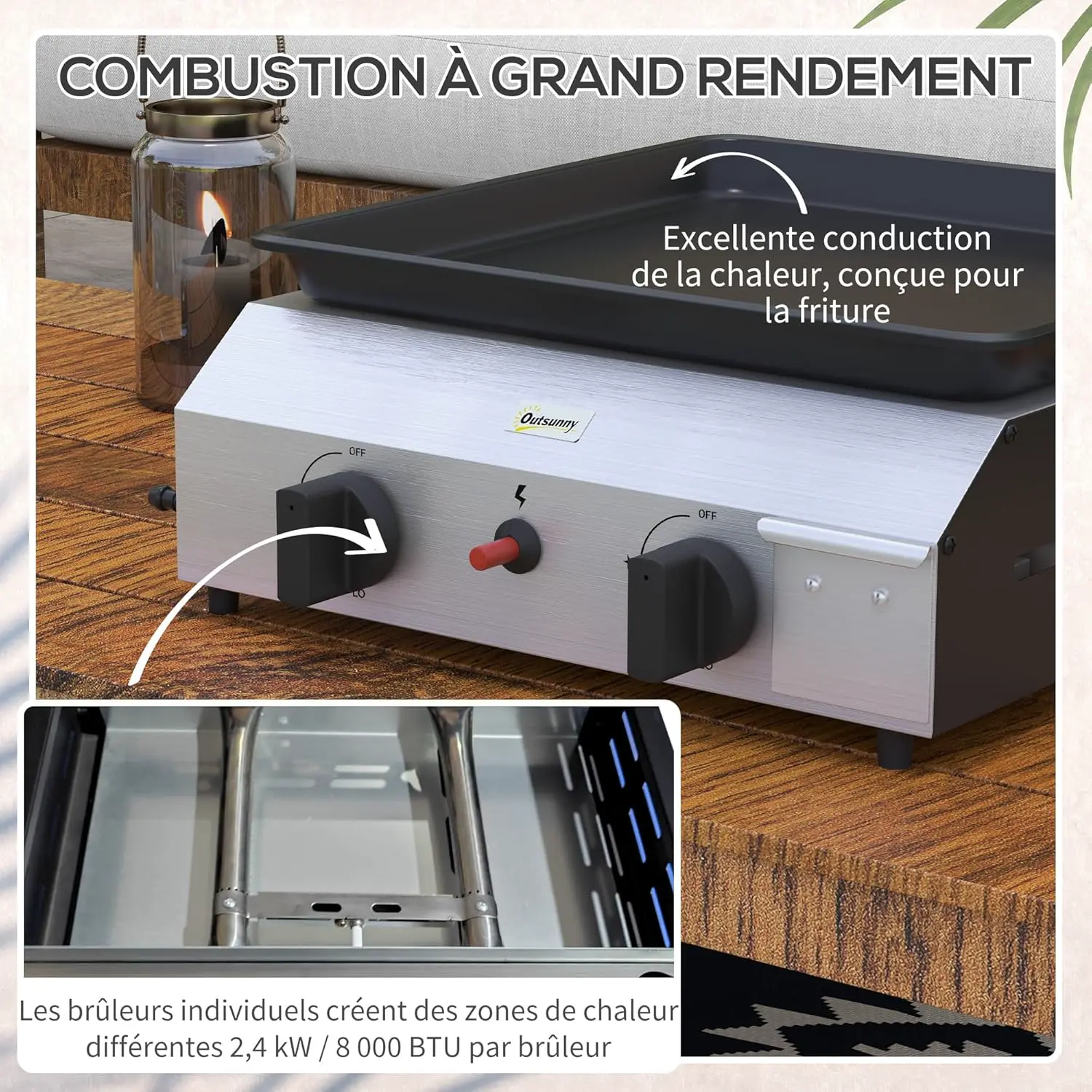 Plancha en acier vue 3
