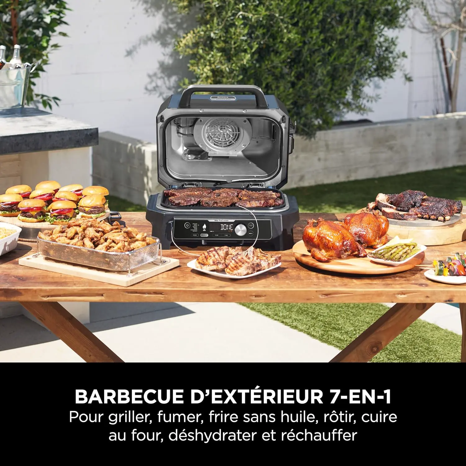 Barbecue électrique en acier noir vue 6