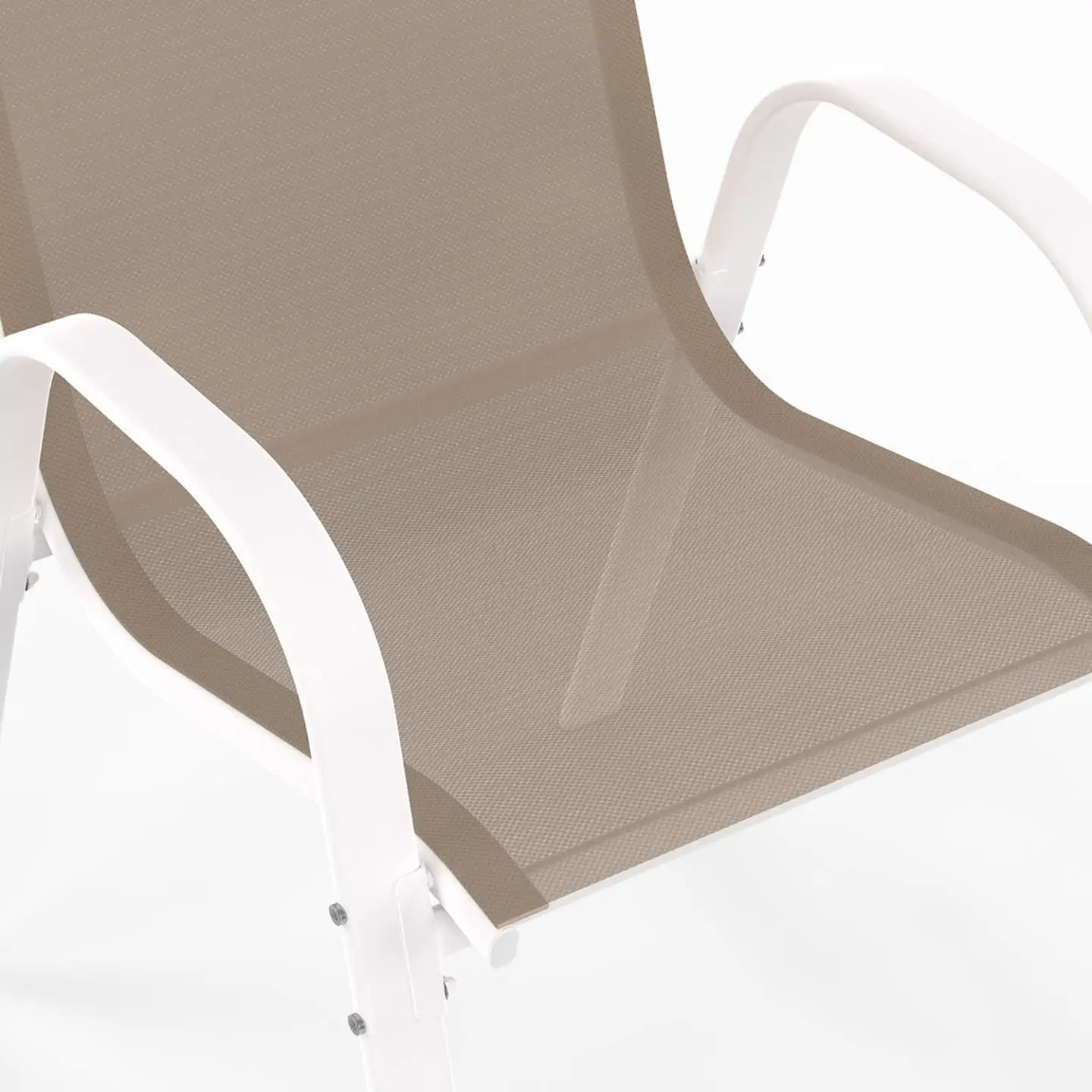 Table de jardin 8 places en acier blanc vue 8