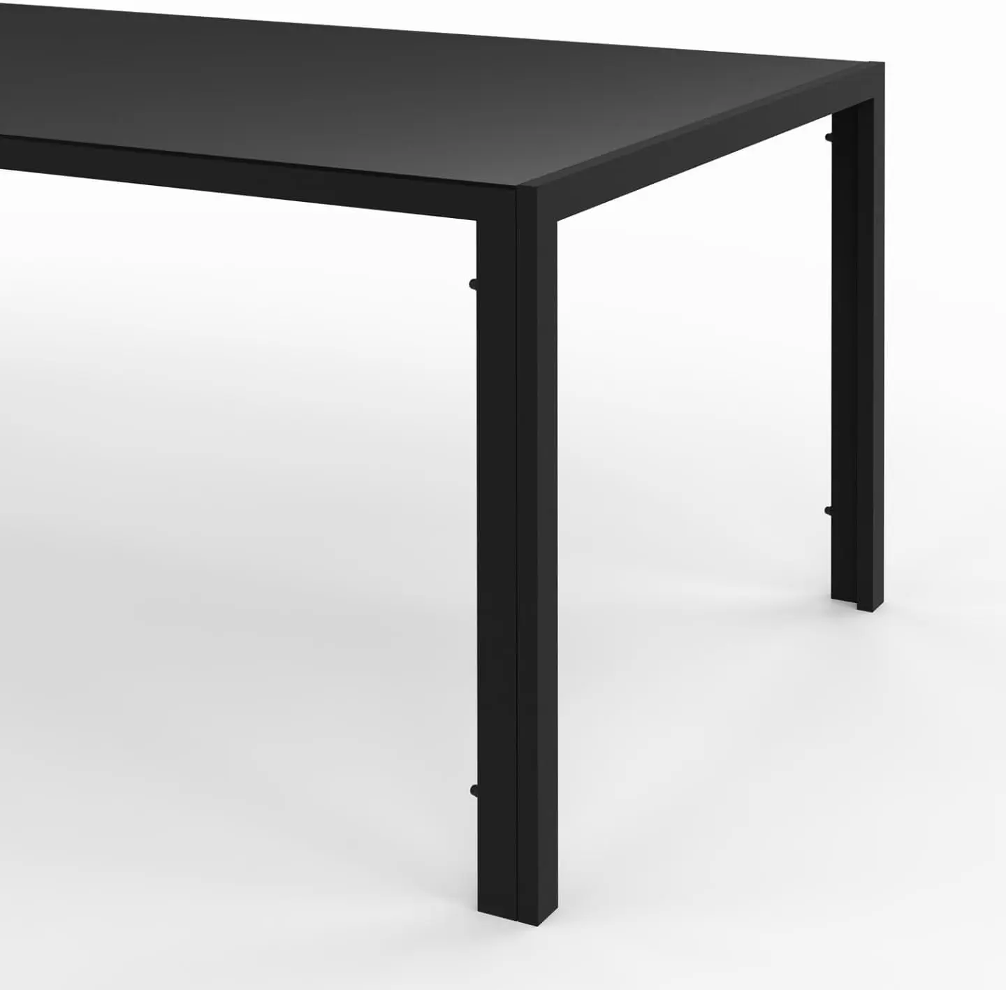 Table de jardin 8 places en acier noir vue 7