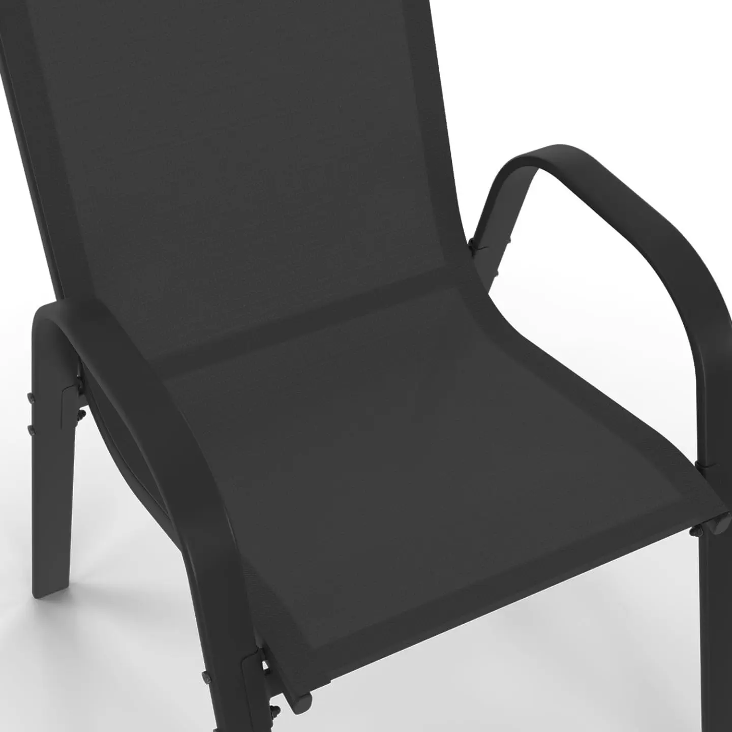 Table de jardin 8 places en acier noir vue 8