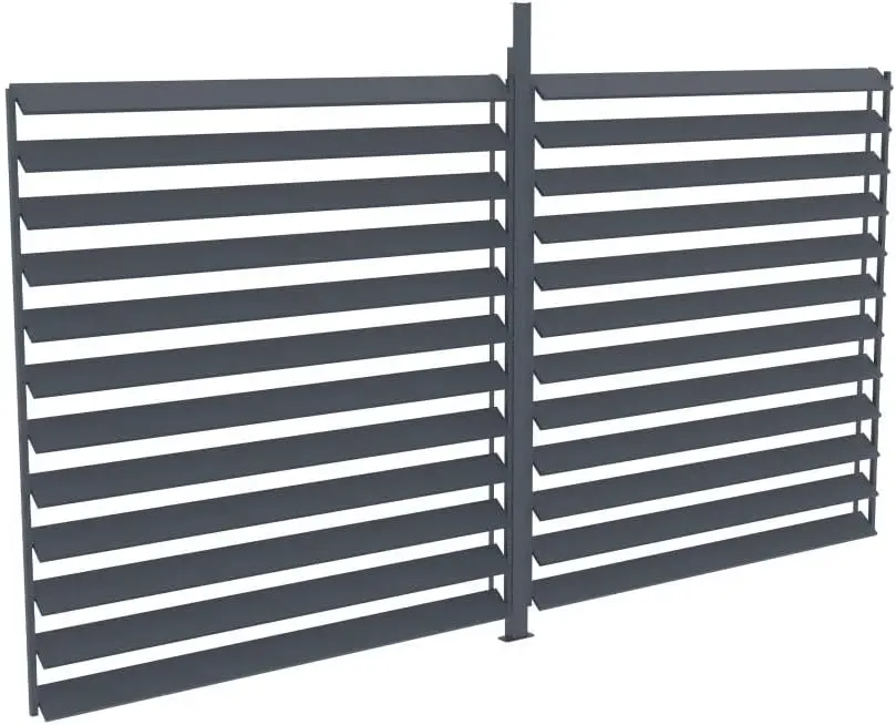 Pergola en aluminium gris 15,6 m² vue 2