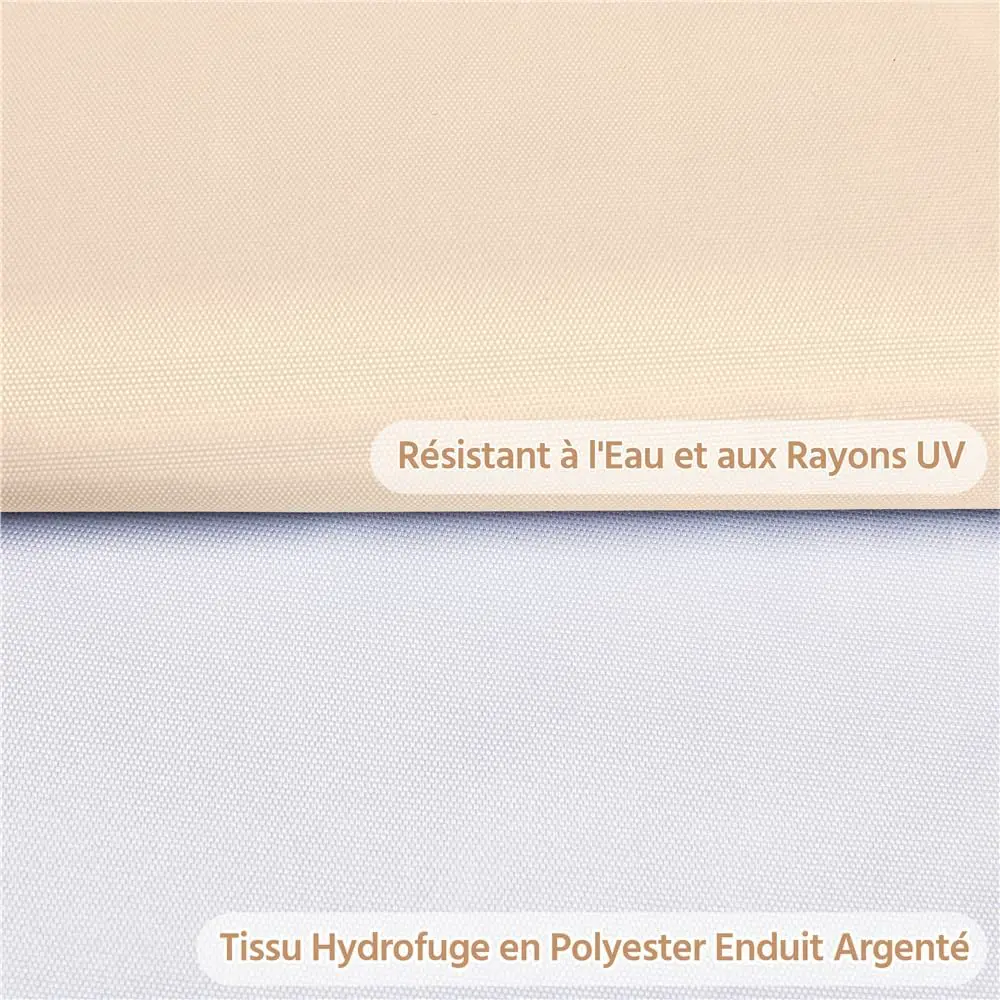 Tonnelle en métal beige 3 × 3 vue 9