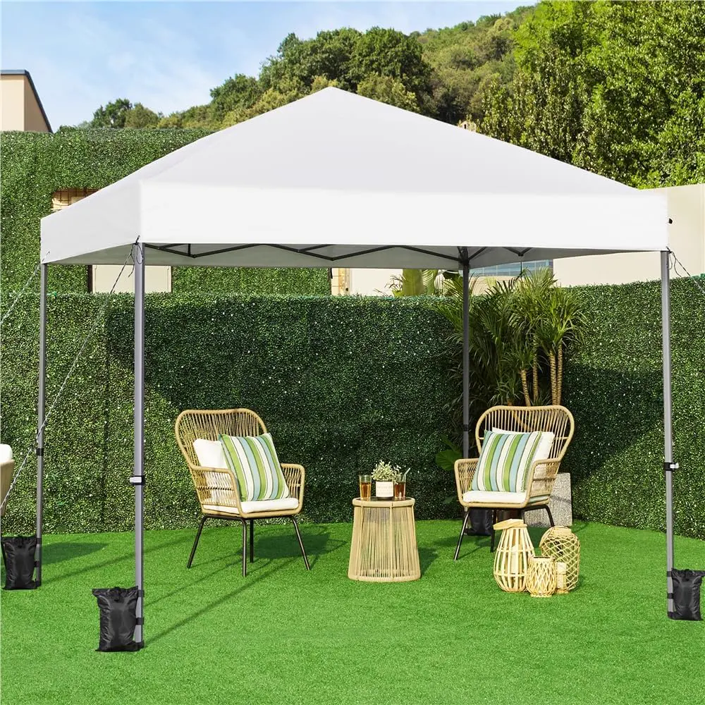 Tonnelle en métal sable 9 m² vue 2