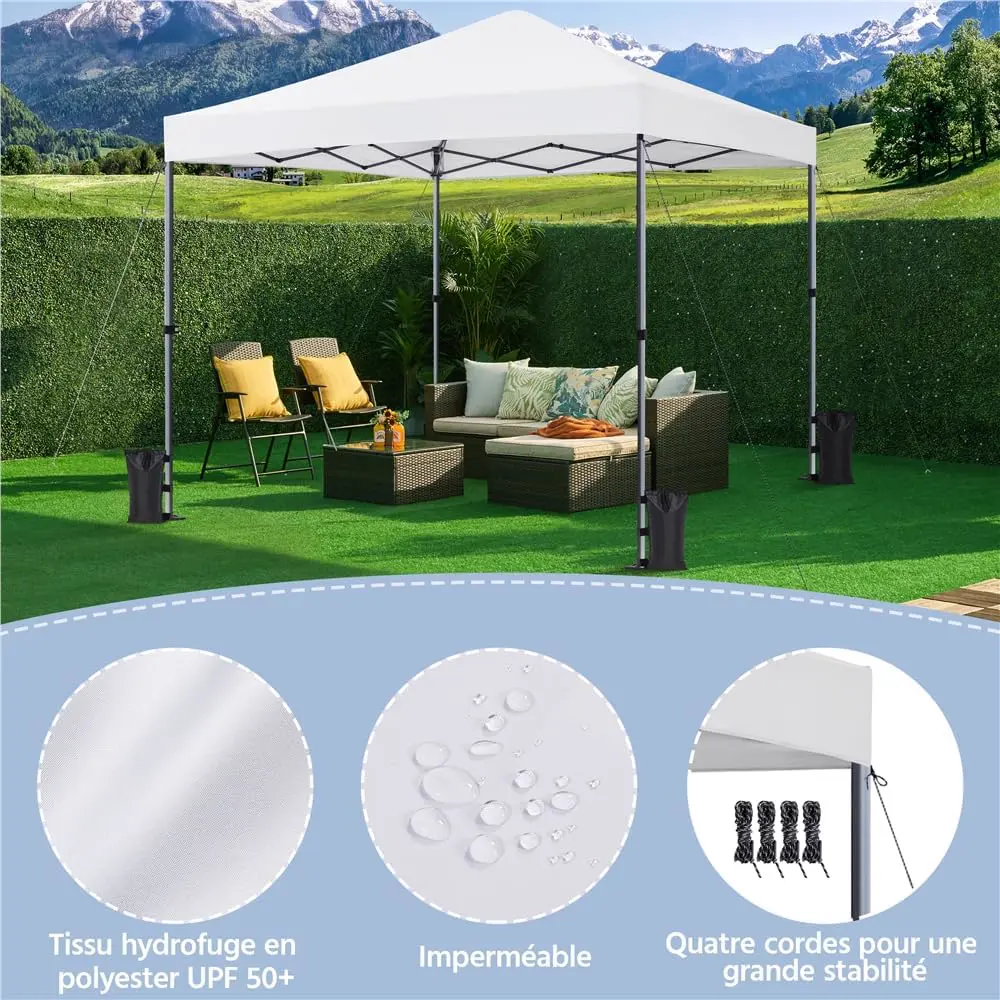 Tonnelle en métal sable 9 m² vue 7