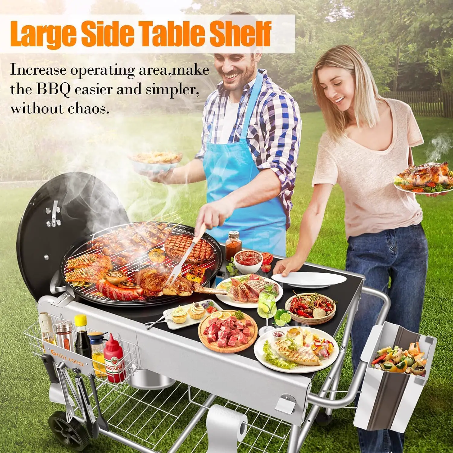 Barbecue weber en acier 61,5 × 79 cm vue 5