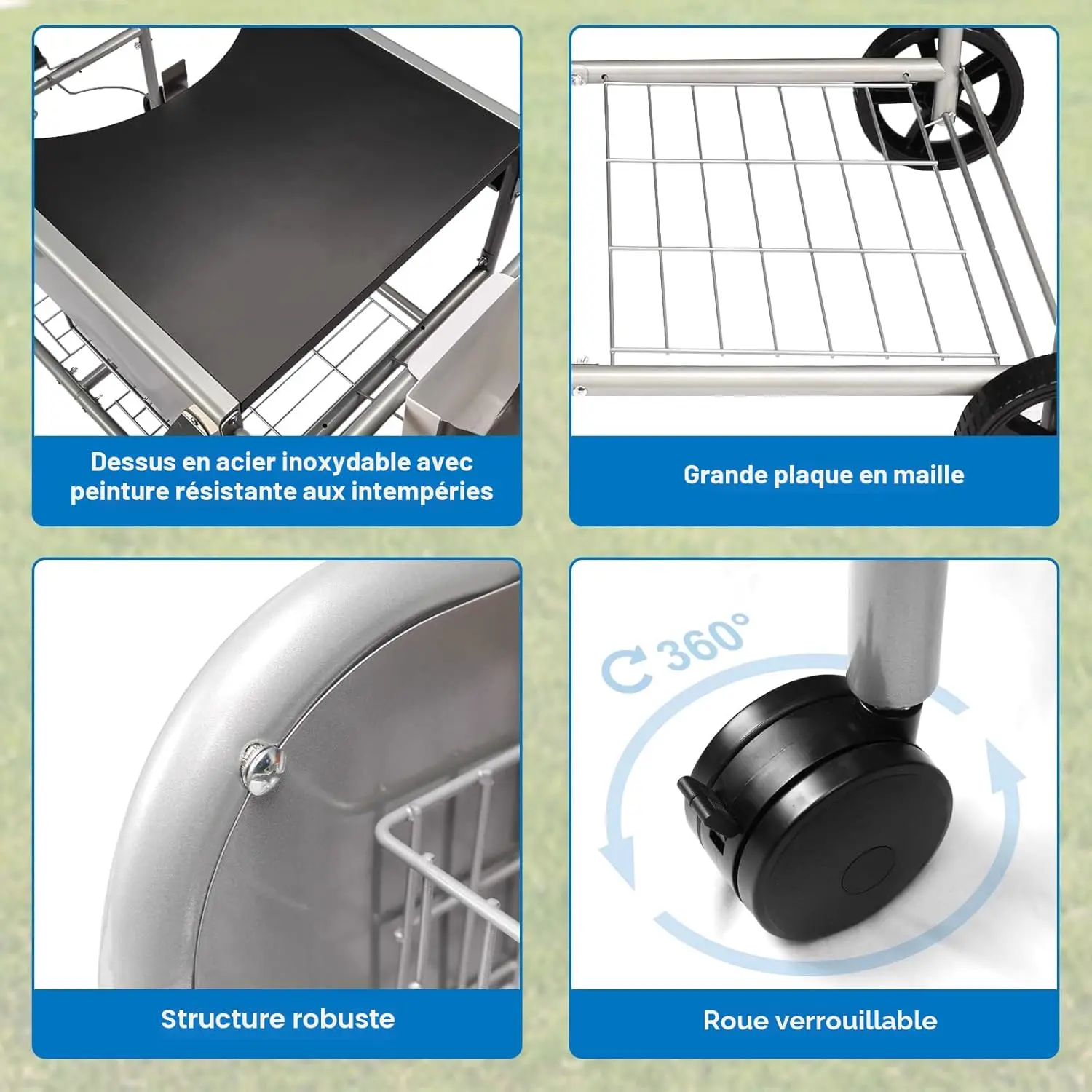 Barbecue weber en acier 61,5 × 79 cm vue 8