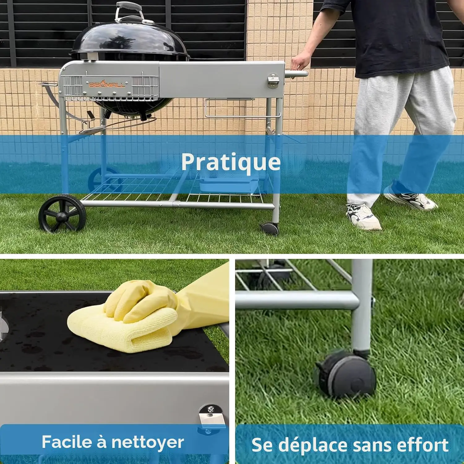 Barbecue weber en acier 61,5 × 79 cm vue 9