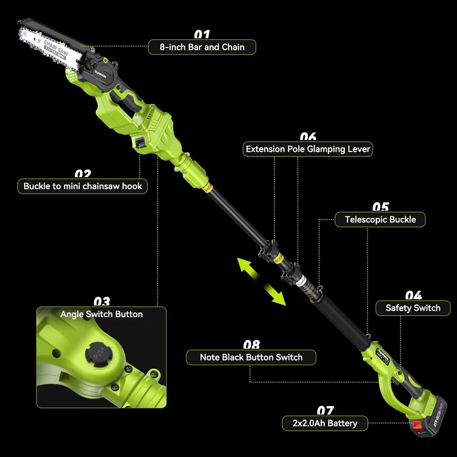 Tronçonneuse électrique en acier vue 7