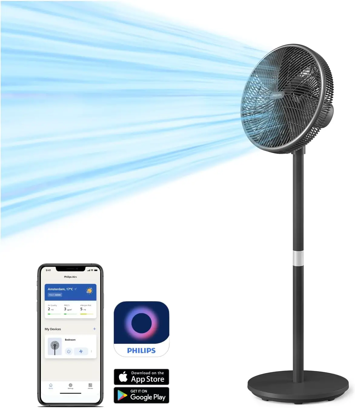 Ventilateur Philips Ventilateur sur pied Série 3000. Puissant vue 5