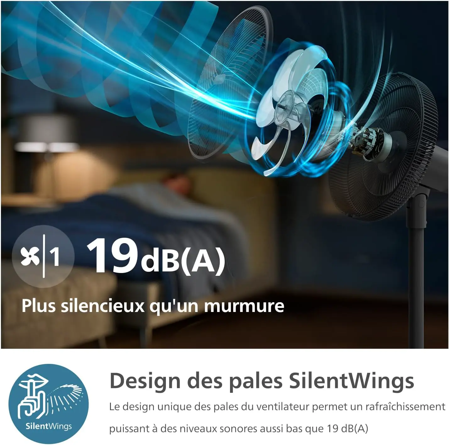 Ventilateur Philips Ventilateur sur pied Série 3000. Puissant vue 9