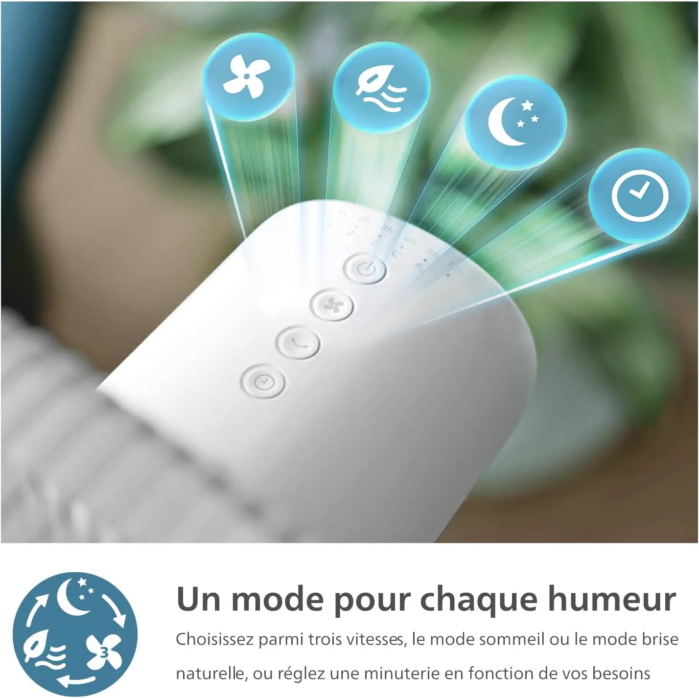 Ventilateur blanc vue 3