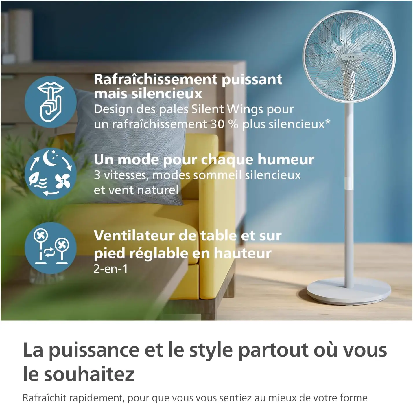 Ventilateur blanc vue 5
